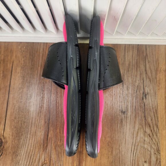 Under Armour Ignite VI Slides Youth Size 2Y Black Pink Adjustable Strap Sandals - Picture 5 of 9
